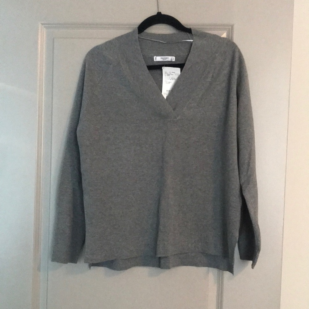 NWT MANGO basics v neck sweater